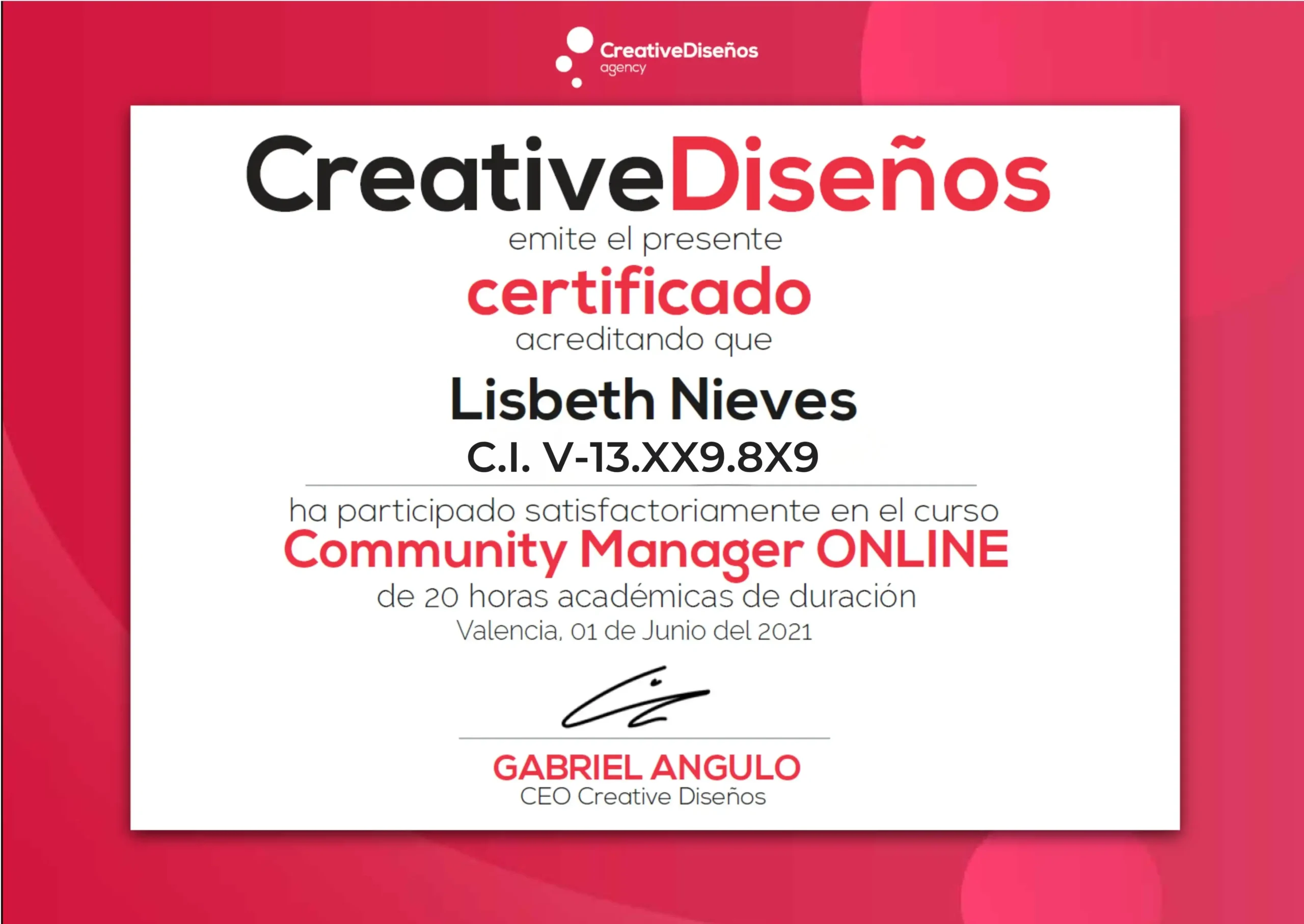 Community Manager - Creative Diseños - Lis Nieves